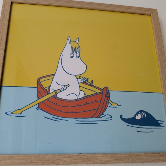 Snorkmaiden From Moomin Framed Wall Art, 25x25cm Wooden Frame Included - Picture 2 of 2